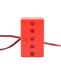 360 Degree Dual Output Axle Microbit Motor With High Torque 2Kg Programmable Motor, red housing, front view, connector holes visible.