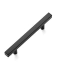Matte Black 6 Inch Square Cabinet Pulls In Stainless Steel For Kitchen Cabinets And Drawers, 3-3/4 Inch Center To Center Mounting
