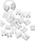 Spring Wire Connector Terminal Block 2 Pin Quick Connect Cable Clamp For LED Strip Lights No Screws Needed Fast Install 20 12 AWG