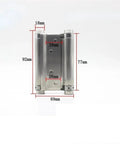 Two Pack Stainless Steel Butt Hinges For Cabinets And Drawers, 3 Inch with measurements shown