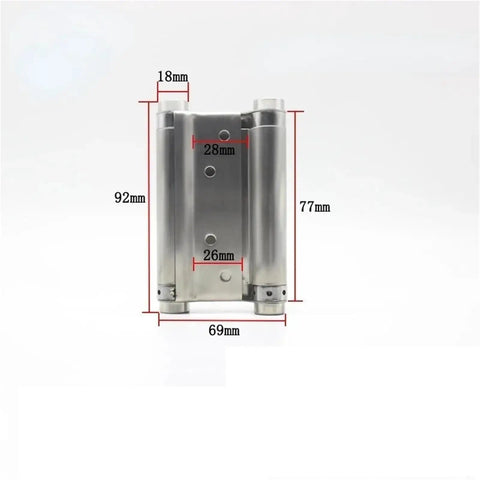 Two Pack Stainless Steel Butt Hinges For Cabinets And Drawers, 3 Inch with measurements shown