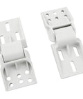 2 Pack Freezer Display Cabinet Hinges, Beefy ABS Plastic, 6-Hole Folding Door Hardware, 5.04 x 2.09 Inches Mount