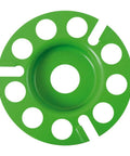 Heavy Duty Tungsten Carbide Milling Disc For EOF 100 Paint Remover, Pro Grade Gear, green circular design with holes.
