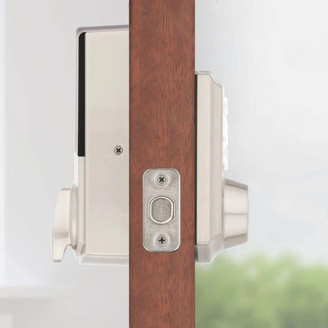 Top Notch Keyless Entry Smart Lock Deadbolt With Z Wave Integration Illuminated Keypad And Instant One Touch Action Hella Secure Home Automation Satin Nickel
