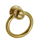 Antique Brass Ring Cabinet Pull from Set of 2 for Dresser, Wardrobe, Vintage Solid Brass Kitchen Cabinet Hardware