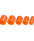 25 Pack Round Rubber End Caps Orange Vinyl Covers For 1/4in 3/8in 1/2in 5/8in And 3/4in Inner Diameter Thread Protectors