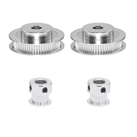 Two Piece GT2 Synchronous Belt Pulley Set With Aluminum Timing Pulleys 20T And 60T 8mm Bore 200mm Belt Length 6mm Belt Width Dope Pro Grade For CNC Machines And 3D Printers Delivers Smooth Low Noise Power Transfer. Aluminum GT2 pulleys and couplers set