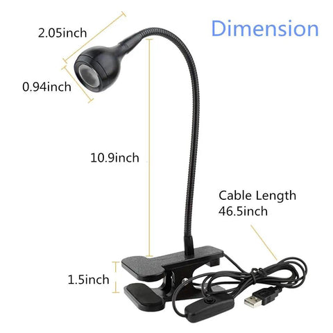 3W 395Nm UV Black Light With Flexible Gooseneck For Art And Fluorescent Paints Satin Detection Blacklight