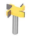Top Tier Strong Hardened Steel 4 Flute Surfacing Router Bit With Anti Rebound Design For Smooth Wood Milling And Planing Tasks, 2 inch diameter.