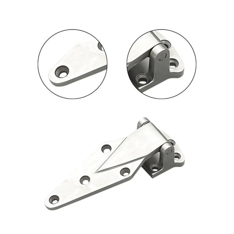 Stainless Steel Freezer Door Hinge Beefy Heavy Duty Flat Mount For Refrigerator, Smooth Rotation, Easy Installation, Rugged Refrigerator Door Hardware, Industrial Grade, 25mm Height, Fits Most Cabinets close-up
