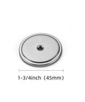 10-Pack 1-3/4 Inch Round Silver Backplates For Cabinet Knobs In Brushed Satin Nickel Finish Durable Zinc Construction