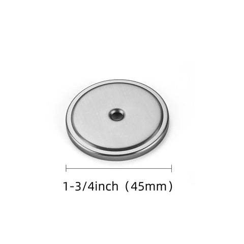 10-Pack 1-3/4 Inch Round Silver Backplates For Cabinet Knobs In Brushed Satin Nickel Finish Durable Zinc Construction