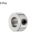 Twenty Piece Set Screw Shaft Collars With 5.05mm Bore, 10mm OD, 5mm Width, Nickel Plated Carbon Steel Drill Stop Collars