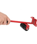 Heavy Duty Furniture Lifter And Slider Set With 360 Swivel Wheels, No Sweat Appliance moving aid, red handle lifting tool.