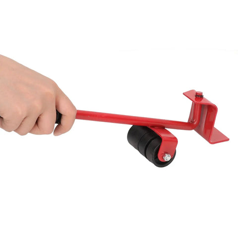Heavy Duty Furniture Lifter And Slider Set With 360 Swivel Wheels, No Sweat Appliance moving aid, red handle lifting tool.