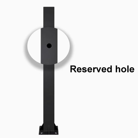 Built Different Free Standing Ev Charger Holder And Cord Wrap Organizer Weatherproof Steel Post with reserved hole for installation.