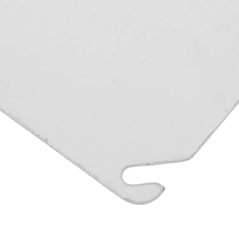Close-up of metal corner from 4 Pack Square Electrical Box Cover Plates For Blank Control Panels Or Junction Boxes No Fuss Easy Install Metal Wall Socket Blank Plate Enclosure Cap For Office And Home showing detail.