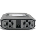 Back view of K4 Smart Dual Charger With 400W AC And 600W DC Per Channel Powerhouse Dual Channel Charger showing vents and power port.