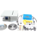 Rock Polishing Buffer Machine For DIY Jewelry And Craft Lovers 750W 110V Mini Table Saw Lathe Polisher parts displayed