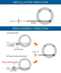 Installation and replacement directions for 8 Inch LED Circline Light Bulb 1600LM 13W Daylight 6000K for FC8T9 CW Fluorescent Replacements.