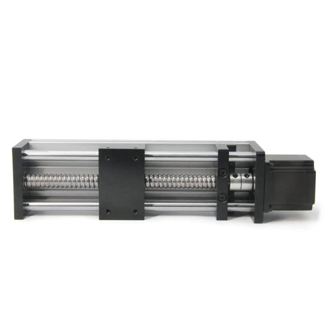 150mm Effective Stroke Linear Rail Guide With Dual Optical Axis, SFU1605 Ballscrew, Nema 23 Stepper Motor, CNC Router Ready, High Precision Linear Slide System For Accurate Milling And Carving front view