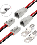 2 Pin Waterproof Automotive Connector With 12 AWG Cable Wire 2 Way DT Electrical Plug Wiring Harness For Cars Trucks Boats And LED Work Lights Sealed