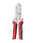 Heavy Duty 12 in One Multi-Tool Wire Stripper For Car Wiring And Electric Jobs Folding Crimping Pliers with red ergonomic handles