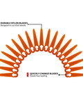 100 Pcs Plastic Replacement Trimmer Blades For STIHL Polycut 2 2 3 2 FSA 45 FSA 57 FSE 52 And Sun Joe 24V GT10 RedBack Swift 40V Grass Trimmer Kit Beefy And Durable PA6 Nylon 90mm Length