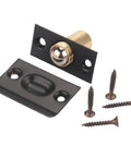 Black Ball Catch Door Hardware for Internal Doors Closets Gates and Cabinets Secure Versatile Beads Lock with installation screws