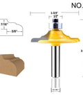 Four Piece One Quarter Inch Shank Router Bit Set For Door And Drawer Front Edging, Killer Ogee Bits, Thumbnail Bit, Round Over Bit