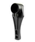 Cobra Style Butt Plate For 1.25 Inch Round Tubes Black Finish, Lightweight Ergonomic Design With Quick Draw Sling Hole, Zinc Alloy Construction