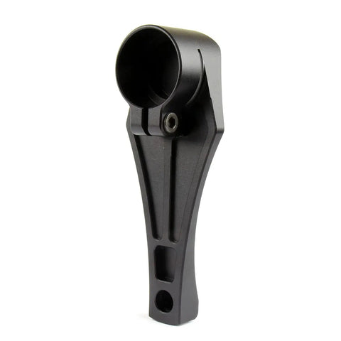 Cobra Style Butt Plate For 1.25 Inch Round Tubes Black Finish, Lightweight Ergonomic Design With Quick Draw Sling Hole, Zinc Alloy Construction