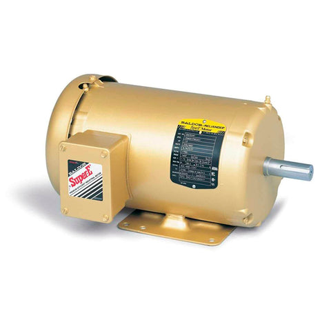 EM3555T 2 HP Electric Motor 3-Phase 3450 RPM 60 Hz TEFC NEMA 145T Frame F1 Rotation 3532M Foot Mount gold unit