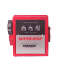 1 Inch Mechanical Fuel Meter For Diesel And Gas Transfer Pumps, Heavy Duty Flow Meter With Big Dial Display, Resettable Three Subtotals Readouts And Six Digit Total, Built For High Viscosity Liquids Like Oil, Lubes And Fuel, red housing