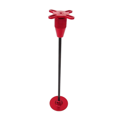 CNC Aluminum GPS Folding Antenna Base Mount Bracket For DJI Quadcopter Multicopter Red, 16.5 cm aluminum rod, top view.