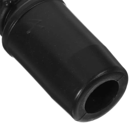 Solid Black Plastic Threaded Handle Tip Adapters For Brooms and Mops Fix Broken Ends Secure Rivet Install Heavy Duty Cleaning Tool Repair Kit close-up