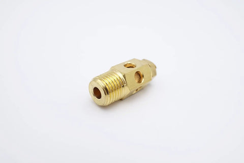 Pack Of Four Pneumatic Air Mufflers Silencers Brass And Sintered Bronze Exhaust Mufflers with Quarter Inch NPT Threads, single view