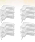 White PVC Corner Protectors For Tables And Cabinets, Heavy Duty Adhesive Edge Guards, 30 Pack, Anti Collision Bumpers