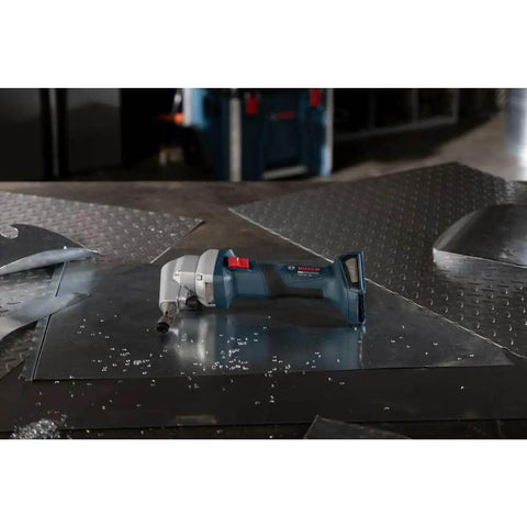 18V 16 Gauge Nibbler With Brushless Motor And Rotating Die Holder For Pro Grade, Versatile Sheet Metal Cuts on workbench