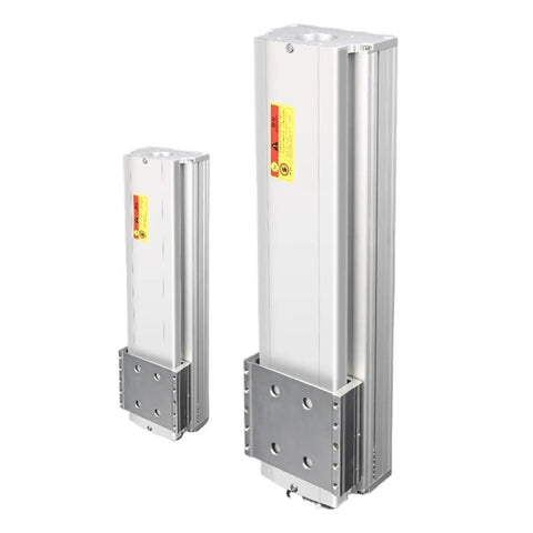 Hardcore Dustproof Enclosed Linear Guide Electric Slide Table Module Precision XY Stage With Tight 1605 Ball Screw Actuator System Complete Kit, showing two sizes of silver aluminum linear slides.