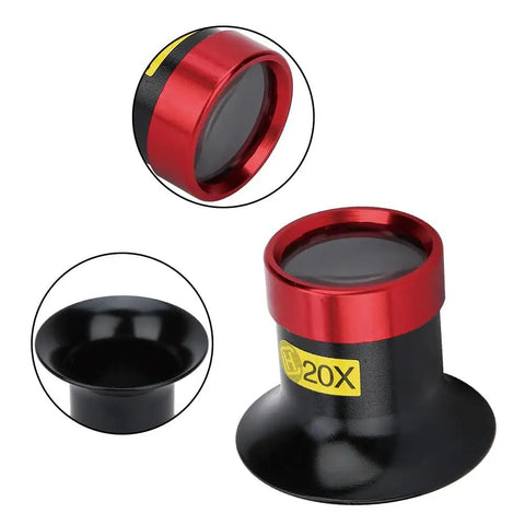 20X Watchmaker Loupe Magnifier for Pro Grade Precision, Portable Eye Loupe Glass Lens for Watches and Jeweler