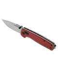 Terminus XR G10 Folding Knife With Ambidextrous Opening, Adjustable Belt Clip, G10 Handle, Stonewashed Blade, Crimson Finish