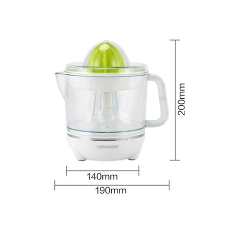 BXFirs Electric Masticating Juicer For Citrus Fruits Lemon Orange Grapefruit Press With Easy Clean Spout 45W Squeezer Machine with dimensions.