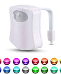 Color Changing Toilet Night Light With Motion Sensor LED Auto On In The Dark Off After Two Minutes Of No Movement Washroom Mood Glow Easy Install Night Lamp For Bathroom Ambience