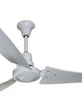 60 Inch Ceiling Fan With Moisture Rated Motor, 120V, 0.7A, 260 RPM, 8434 CFM, Huge Air Flow, 18 Inch Downrod, Three Paddle Poly Blades, White