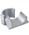 Heavy Duty CNC Spindle Motor Clamp Bracket Fixture With Secure Locking Design For Precision Machining And High Stability Reducing Vibration Noise On Any Shop Floor Build To Last Tough, steel structure with evenly spaced holes.