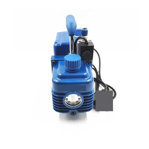 Heavy Duty Sewage And Vacuum Pump Providing 3.6 Cubic Meter Per Hour Suction With An Amped Up 180 Watt Motor, blue with control knobs.
