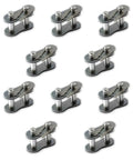 Size 50 ANSI Roller Chain Master Link Connecting Link Pack Of 10 for quick easy repairs and replacements, durable metal design.