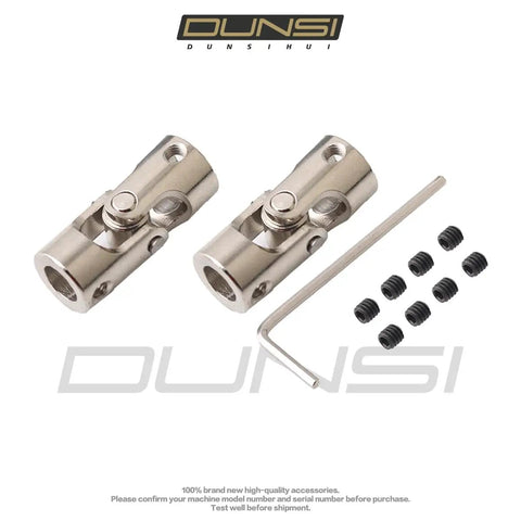 2 Pack Universal Motor Shaft Couplings 8mm To 8mm With Screws, High Quality Wear Resistant Joint Shaft Couplers For Motors, RC Cars, Drones, Robotics, And DIY Projects. 8mm steel couplers with hex key and screws