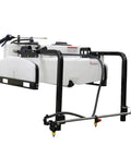50 Gallon UTV Broadcast Sprayer With Precision And Boomless Booms Up To 30 Foot Swath 3 GPM EZ Lock Boom Mount in side view